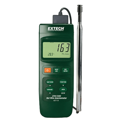 Extech 407119 Hődrótos légsebességmérő, CMM